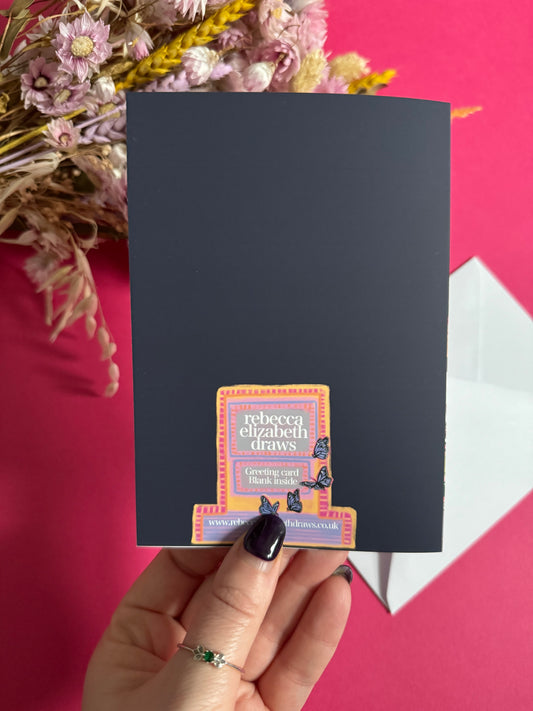 Illustration inspired by the Wizarding World of Harry Potter in Orlando Florida, with Hogwarts, Hogsmeade, Hogwarts express, an owl, Ollivanders, Gringotts, the knight bus & much more. This print is for all the Potterhead’s designed by Rebecca Elizabeth draws.