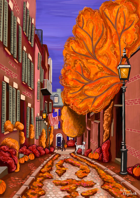 Autumn in Beacon Hill, Boston