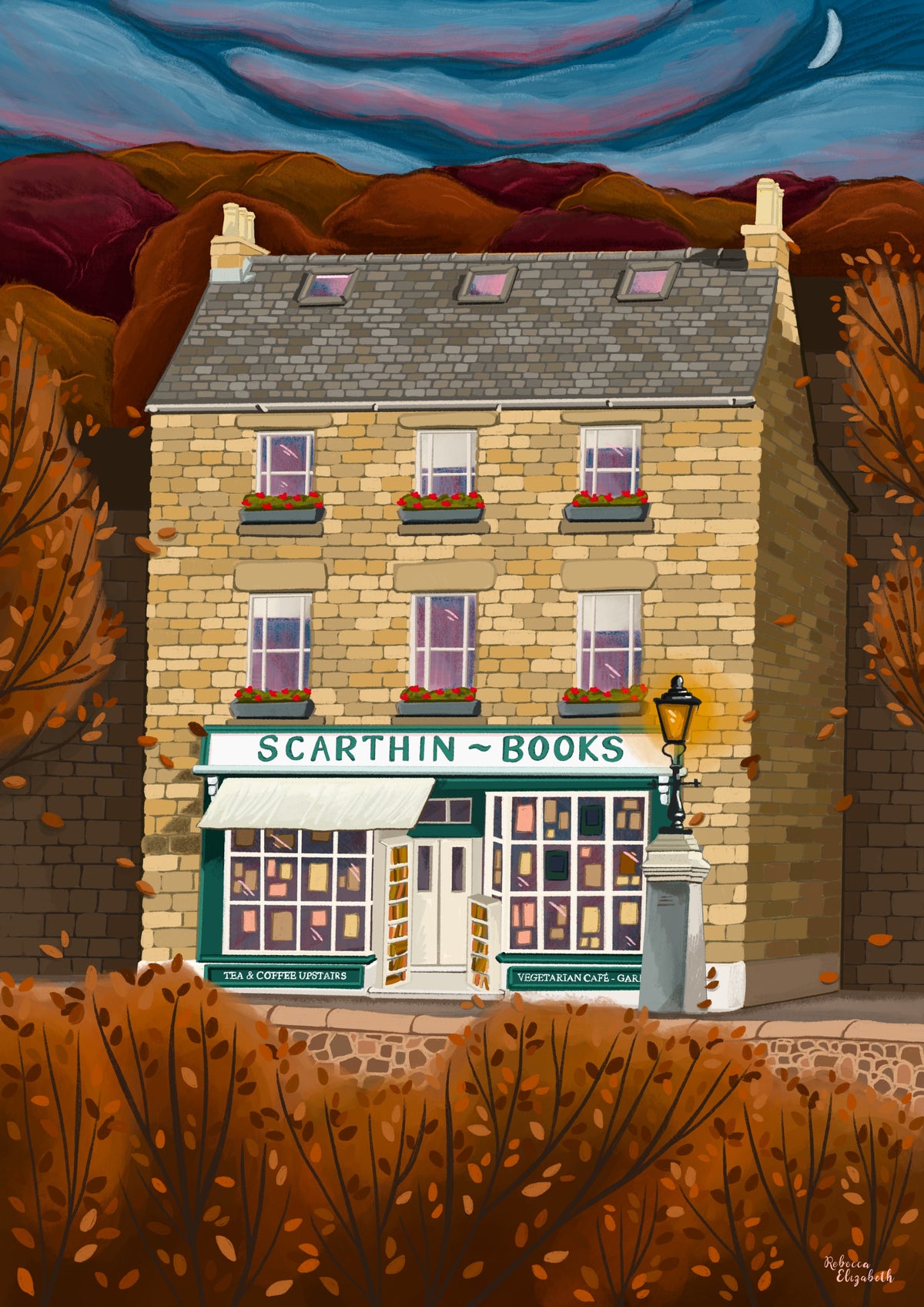 Scarthin Bookshop in Autumn, Cromford