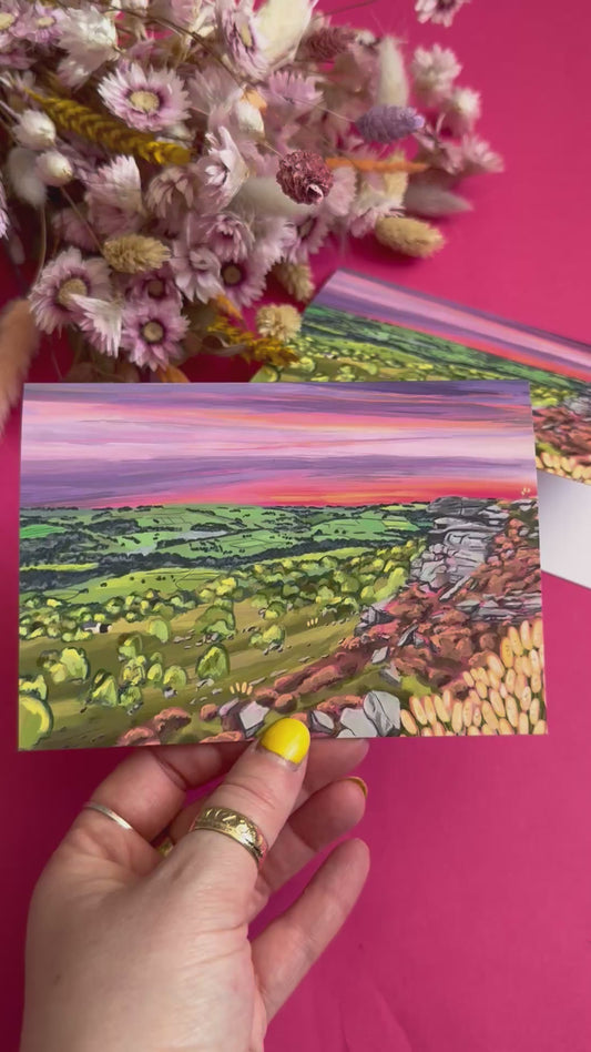 Curbar Edge Greeting Card